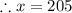 \therefore x = {20}{5}