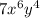 7 {x}^{6}  {y}^{4}