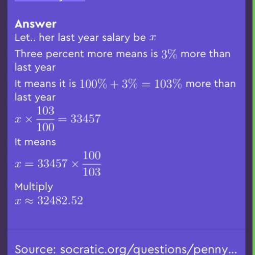 Jan earns 4256 this year which is 28% over last year. what was her salary last year?