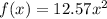 f(x)=12.57x^2