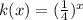 k(x) = (\frac{1}{4})^{x}