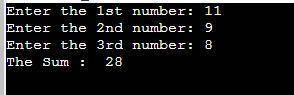 7.3 Code Practice edhesive

Write a function named print_sum that accepts three numbers as parameter