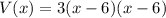 V(x)=3(x-6)(x-6)