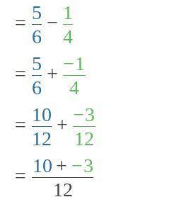 5/6 - 1/4 = ?
Pls help