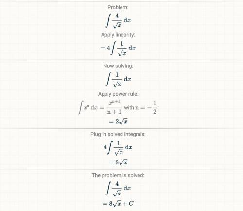 If y= cx and dy/dx =
4/root x
what are the values of c and n?