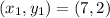 (x_1,y_1) = (7,2)