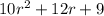 10r^2 + 12r + 9