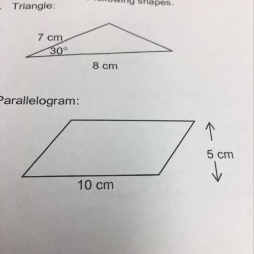 What are the areas of the following shapes?