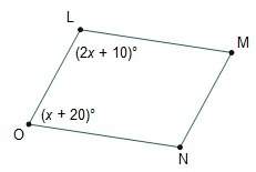 In parallelogram lmno, what is the measure of angle n?  50° 70° 110° 1