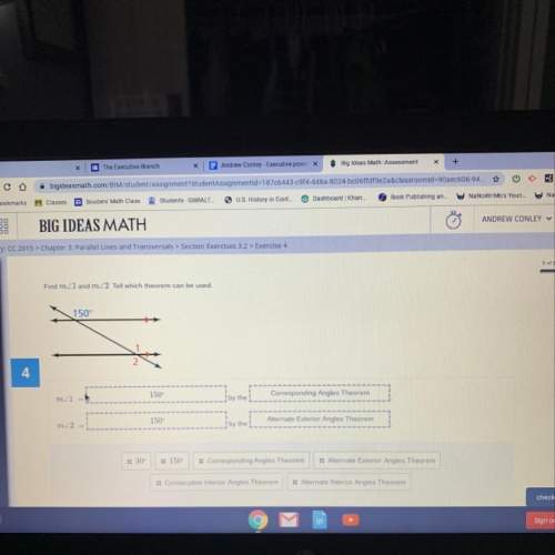 How do i find m&lt; 1 and m&lt; 2 and tell which theorem can be used