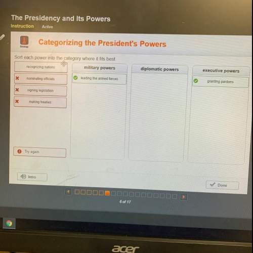Categorizing the presidents powers: sort each power into the category where it fits best