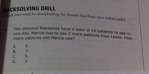 Two physical therapists have a total if 16 patients to see in one day. marcie has to see 2 more pati