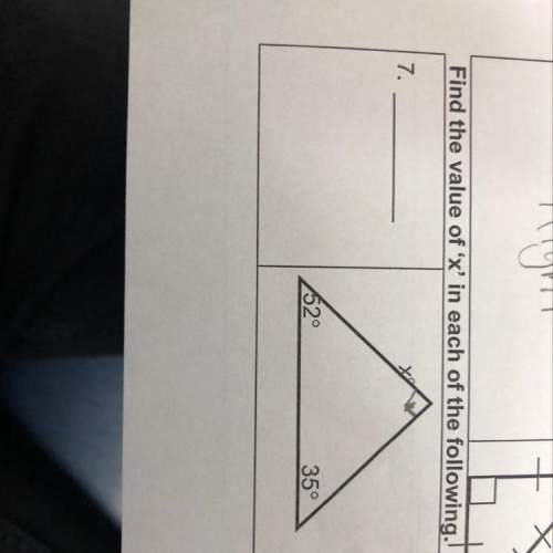 Find the value of x in each of the following