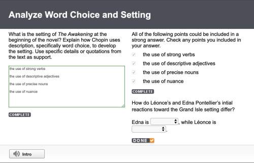 How do léonce’s and edna pontellier’s intial reactions toward the grand isle setting differ? &lt;