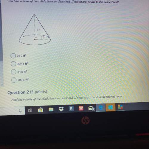 Find the volume of the solid shown or described. if necessary, round to the nearest tenth.