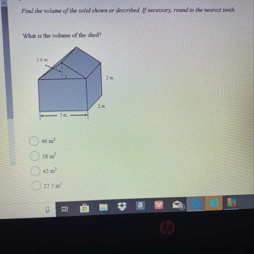Find the volume of the solid shown or described. if necessary, round to the nearest tenth.