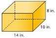 Find the surface area for the given given prism