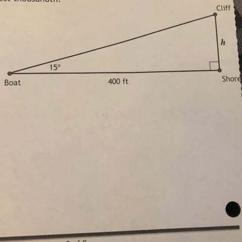 Aboat is sailing about 400 feet from the cliff at the shore of a lake. a sailor on the boat uses a d