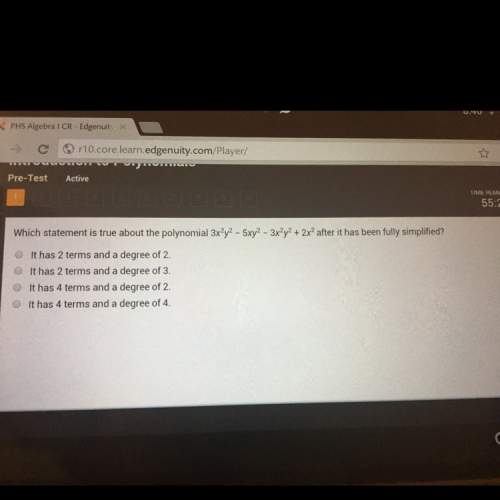 Which statement is true about the polynomial after it has been fully simplified? (see picture)