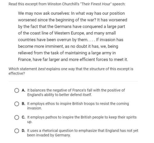 Which statement best explains one way that the structure of this excerpt is effective? &lt;