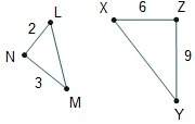 (real pls, geometry) in the diagram, the ratios of two pairs of corresponding sides are equal.