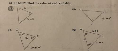 Find the value of each variable. 40 points