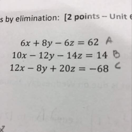 Solve the system of equations using elimination