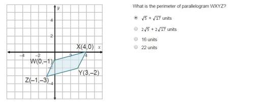 What is the perimeter of parallelogram wxyz?