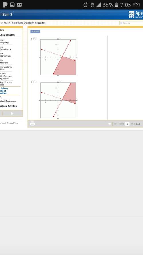 Which graph shows the solution to this system of inequalities? ￼