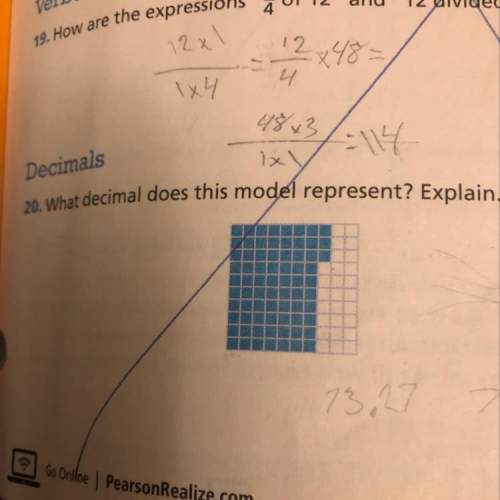 20 what decimal does this model represent? explain.