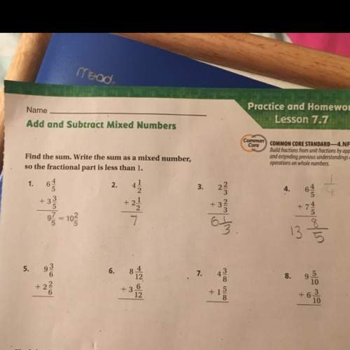 Find the sum. write the sum as a mixed number, so the fractional part is less than 1.