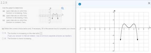 Use the graph to determine open intervals