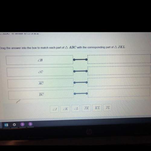 Drag the answer into the box to match each part of abc with the corresponding part of jkl.