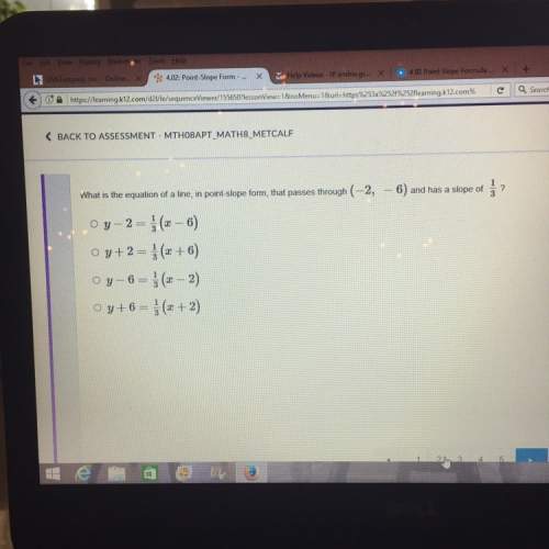 What is the equation of a line in point slope form that passes through (-2, -6)