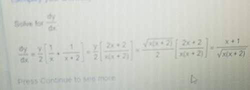 Can anyone explain this step by step? more specifically this part. i'm working on logarithmic diffe