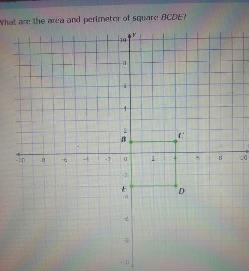 What are the area and perimeter of square bcde