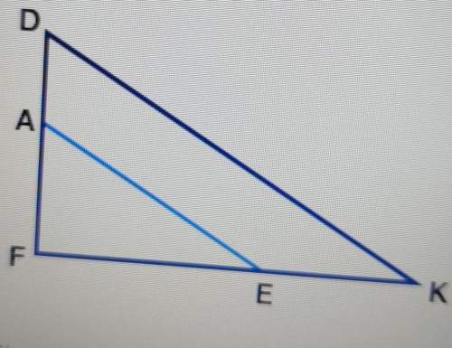 Given da=5, a f=8, ke=x, and ef=12. what must the value of x be in order to prove ae||kd?