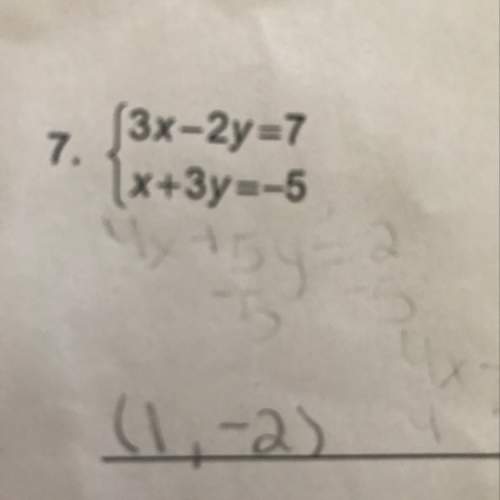 (1,-2) is the answer i just need the work, worked out.