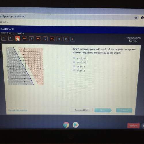 Which inequality pairs with y&lt; -2x-1 to complete the system of linear inequalities represen