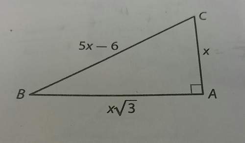 Find the value of x in each right triangle.