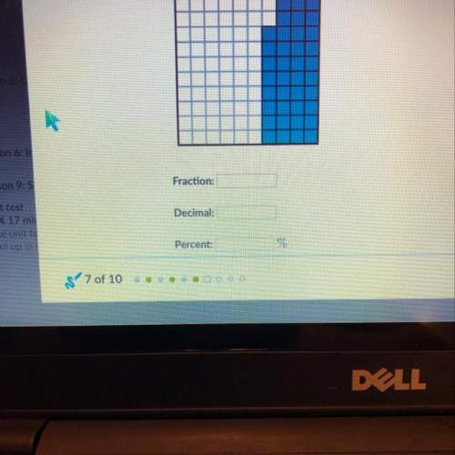 The square below represents a whole  express the shaded are as a fraction a decimal and