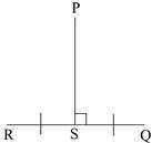 Look at the figure shown below:  rq is a segment on which a perpendicular b