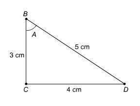 What is sin a?  question 4 options:  3/4 4/3