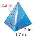 a paperweight is shaped like a triangular pyramid. the base is an equilateral triangle.