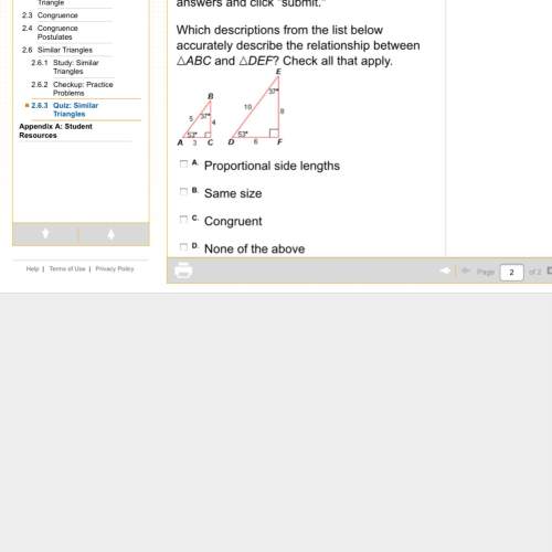 Which descriptions from the list below accurately describe the relationship between abc and def? ch