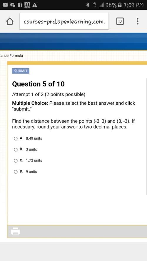 Find the distance between the points (-3, 3) and (3, -3). if necessary, round your answer to two dec