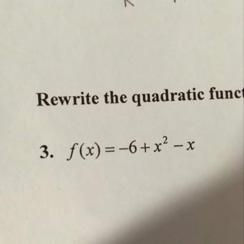 How do i rewrite the quadratic function in intercept