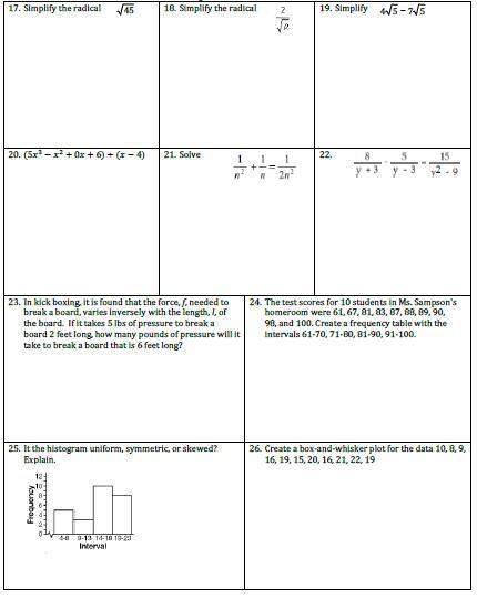 Ok i only need to do 10 of these problems and i am gonna let you choose which 1o you do