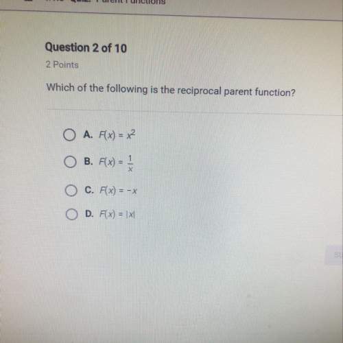 Which of the following is the reciprocal parent function