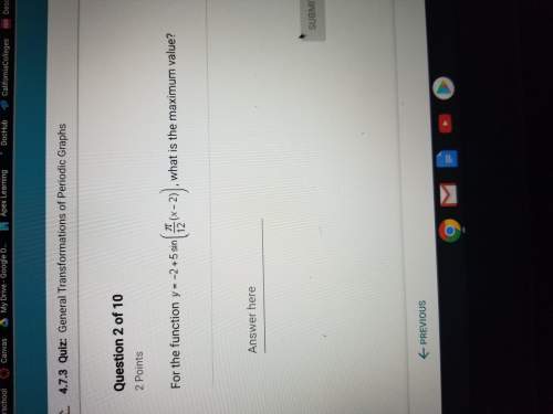 For the function y=-2+5 sin [pi/12(x-2)] what is the maximum value?